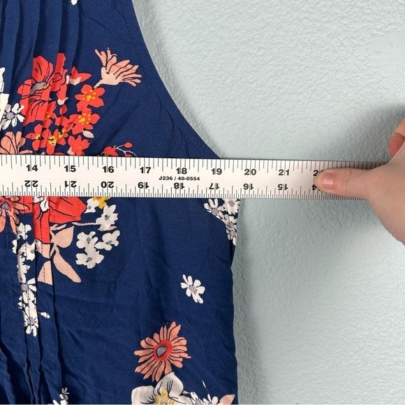 Old Navy Blue and Red Sleeveless Floral Sheath Mini Dress Women's Size M - Picture 6 of 7